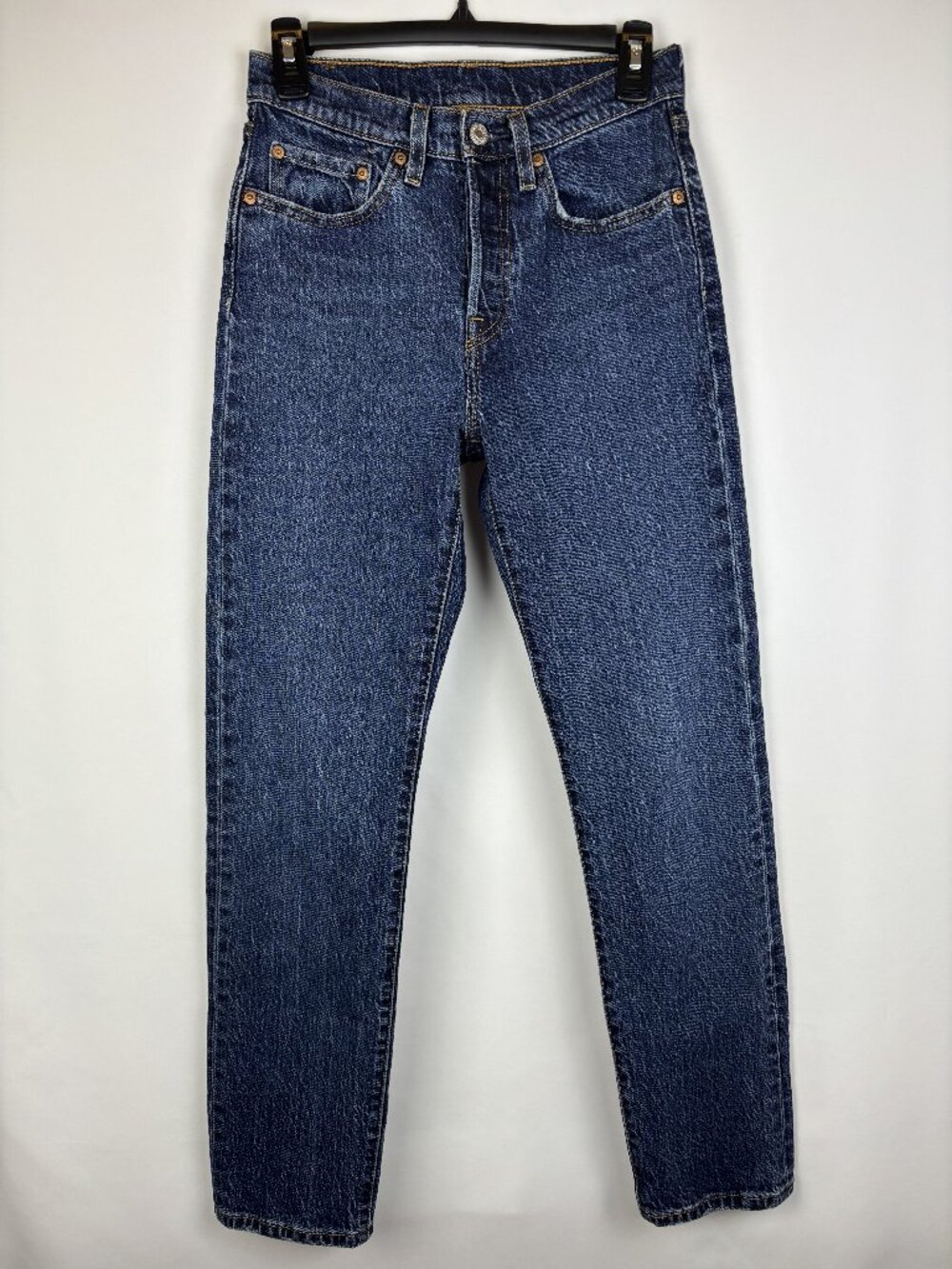 26 Levi's Straight Leg Jeans 501 Medium Wash Blue Jean Traditional Denim Cotton